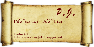 Pásztor Júlia névjegykártya
